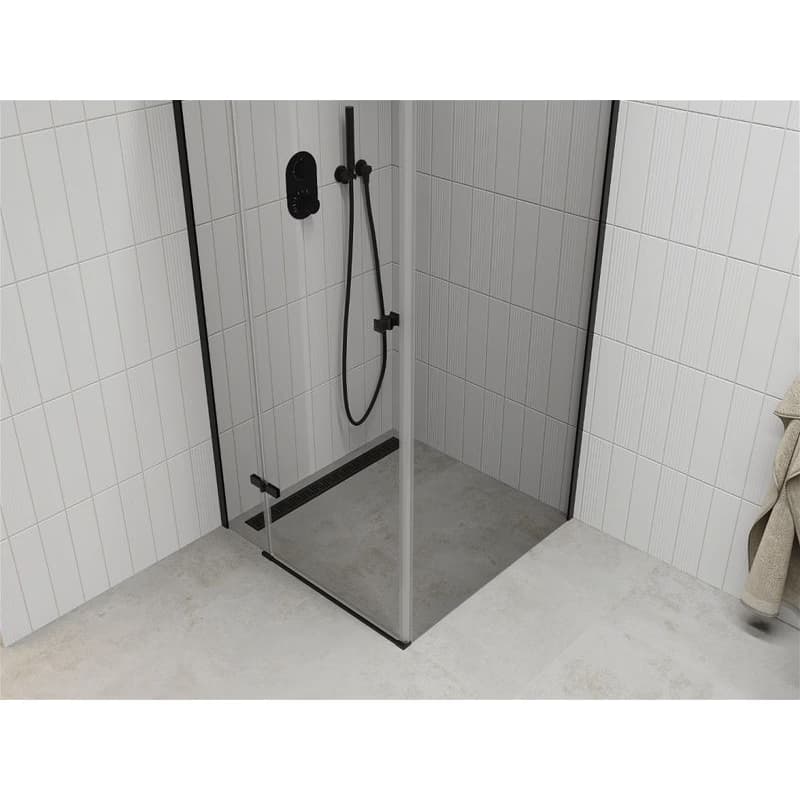 MEXEN/S - ROMA sprchovací kút 70x70, transparent, čierna 854-070-070-70-00 4