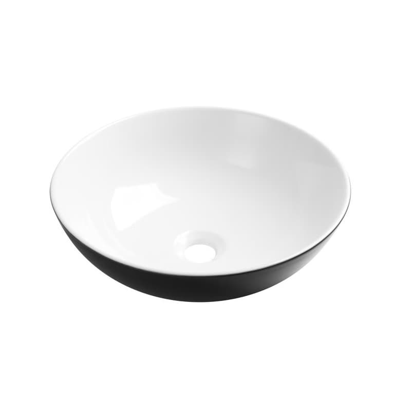 INVENA - Umývadlo na dosku DOKOS 39,5 cm, čierna biela CE-19-041-C 1