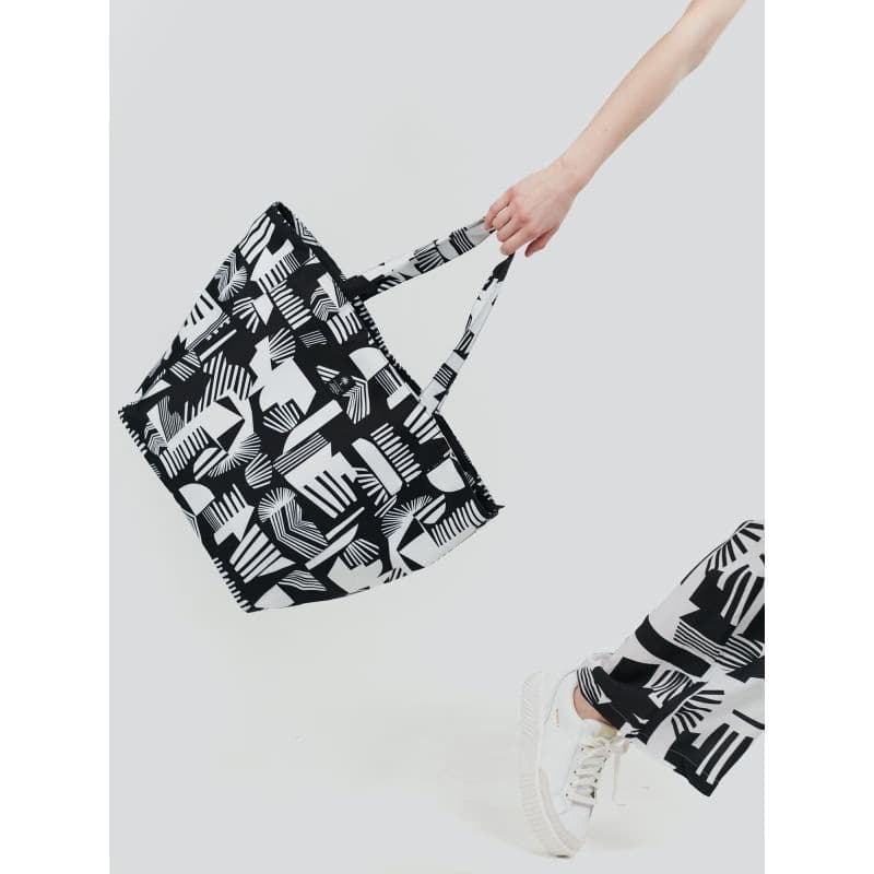 Plážová taška FUNDANGO Almaraz Beach Bag-899-black pattern 2