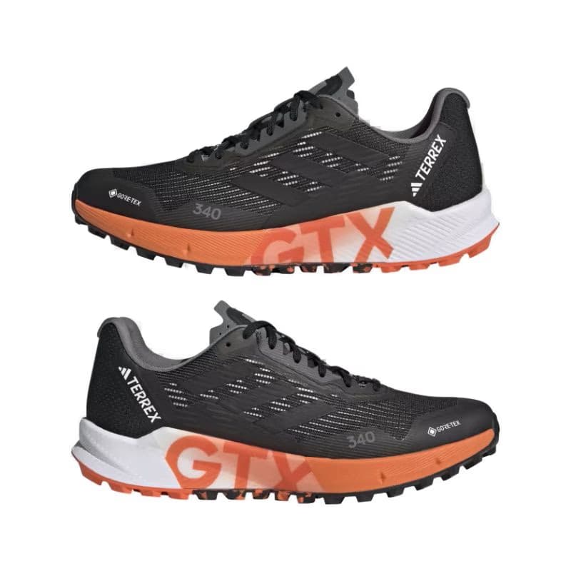 Pánska bežecká trailová obuv ADIDAS Terrex Agravic Flow 2 GTX core black core black orange 4