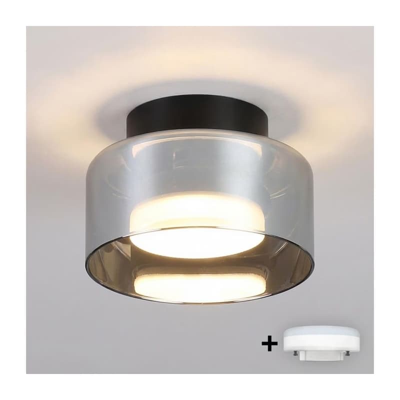 Brilagi - LED Bodové svietidlo AURA LUX 1xGX53/30W/230V priemer 13 cm čierna/dymová WO-OEM-CF-01-BK