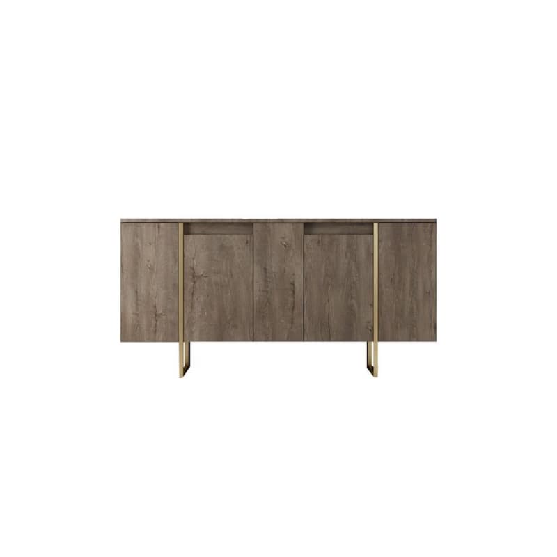 Living Room Furniture Set Luxe - Walnut, Gold 3