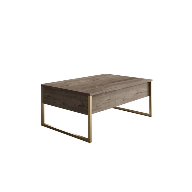 Living Room Furniture Set Luxe - Walnut, Gold 4