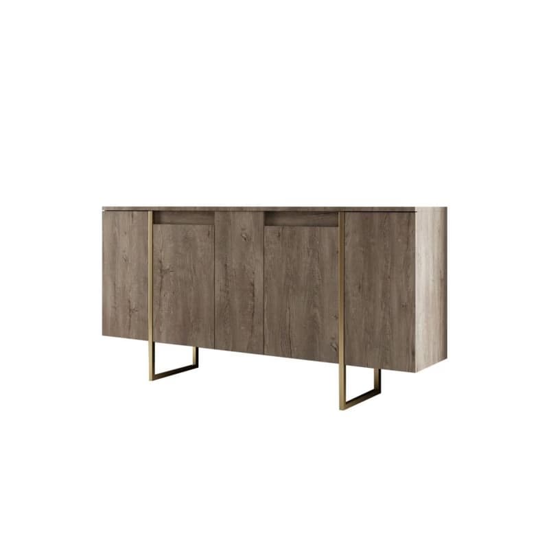 Living Room Furniture Set Luxe - Walnut, Gold 5
