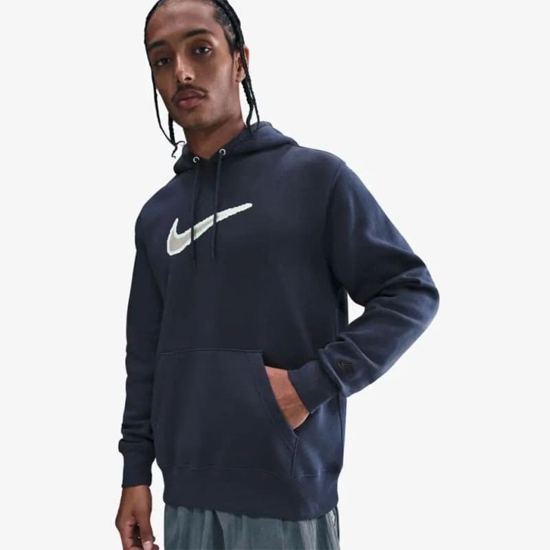 Pánska mikina s kapucňou NIKE M NK CLUB BB HDY NEO VARSITY OBSIDIAN OBSIDIAN BLACK 2
