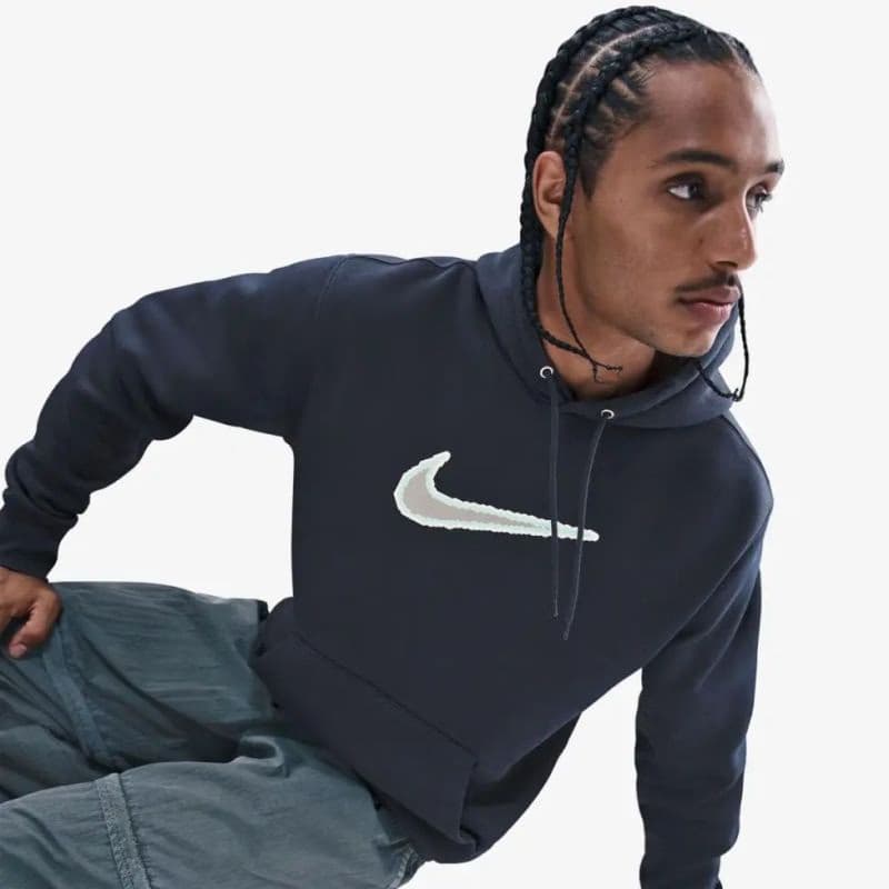 Pánska mikina s kapucňou NIKE M NK CLUB BB HDY NEO VARSITY OBSIDIAN OBSIDIAN BLACK 5