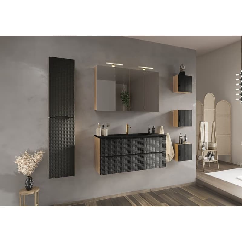 ArtCom Keramické umývadlo SKY1 120D | čierny mat 120 cm 4