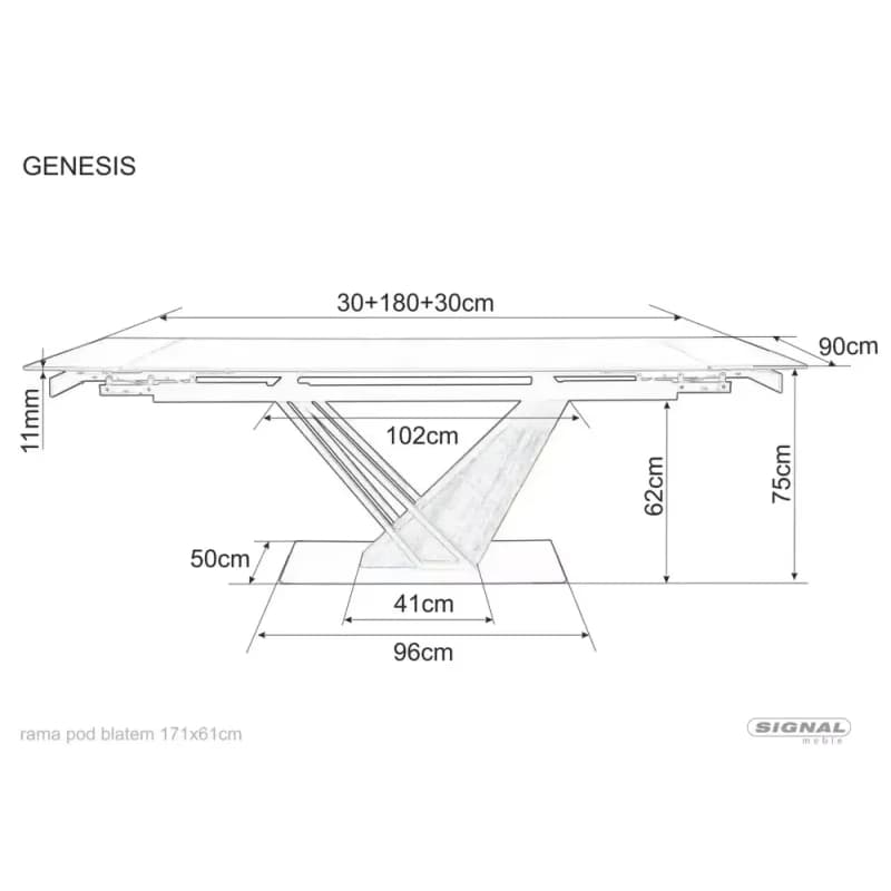 Stôl Genesis Legno 5