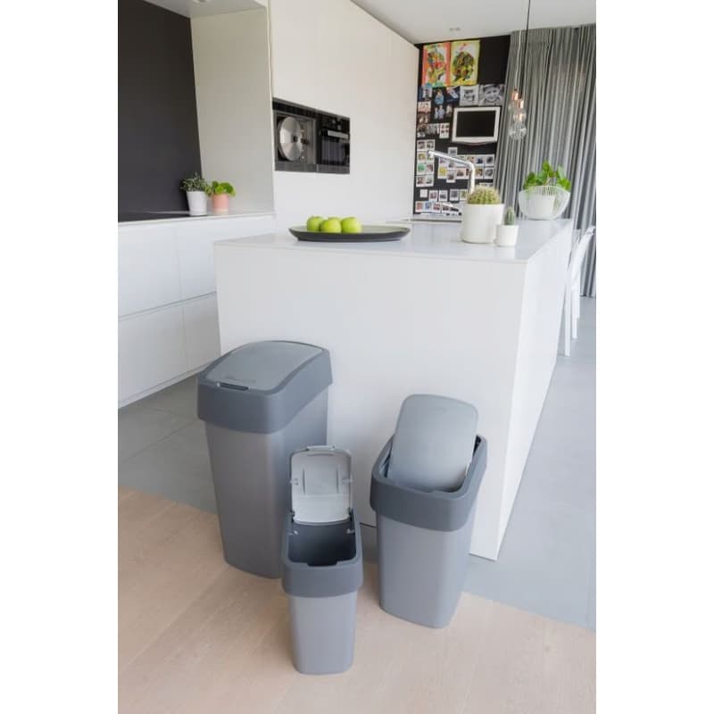 CURVER Odpadkový kôš FLIP BIN 25l | strieborná / sivá 6