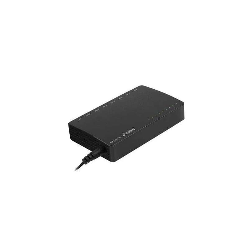 LANBERG SWITCH DSP2-1008-12V 8X 1GB/S UNMANAGED GIGABIT ETHERNET DESKTOP 12V 1