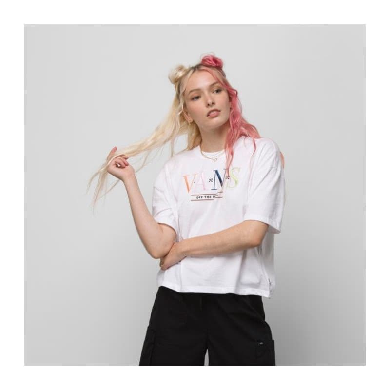 Dámske tričko s krátkym rukávom VANS BURN SLOW WHITE 3