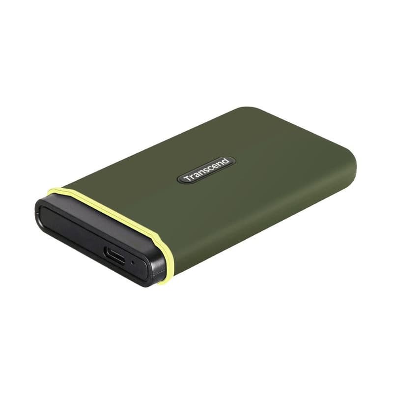 Transcend ESD380C 2TB USB 3.2 Gen 2x2 (USB-C) Externý Anti-Shock SSD disk (3D TLC), 2000MB/R, 2000MB/W, armádna zelená
