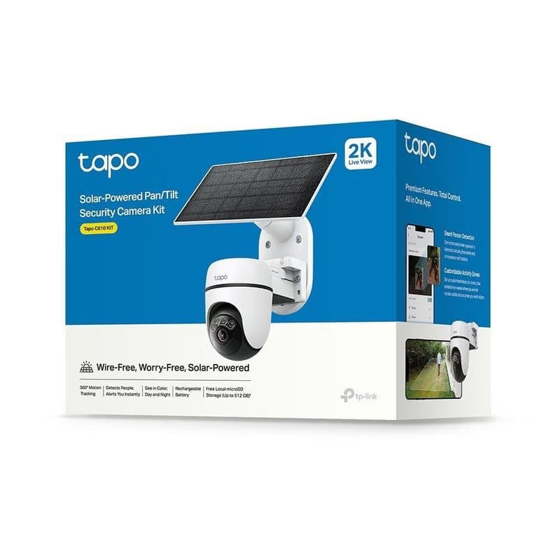 TP-Link Tapo C610 KIT vonkajšia kamera, solárny panel (3MP, 2K, 1296p, IR 10m, WiFi, micro SD card, IP65) 5