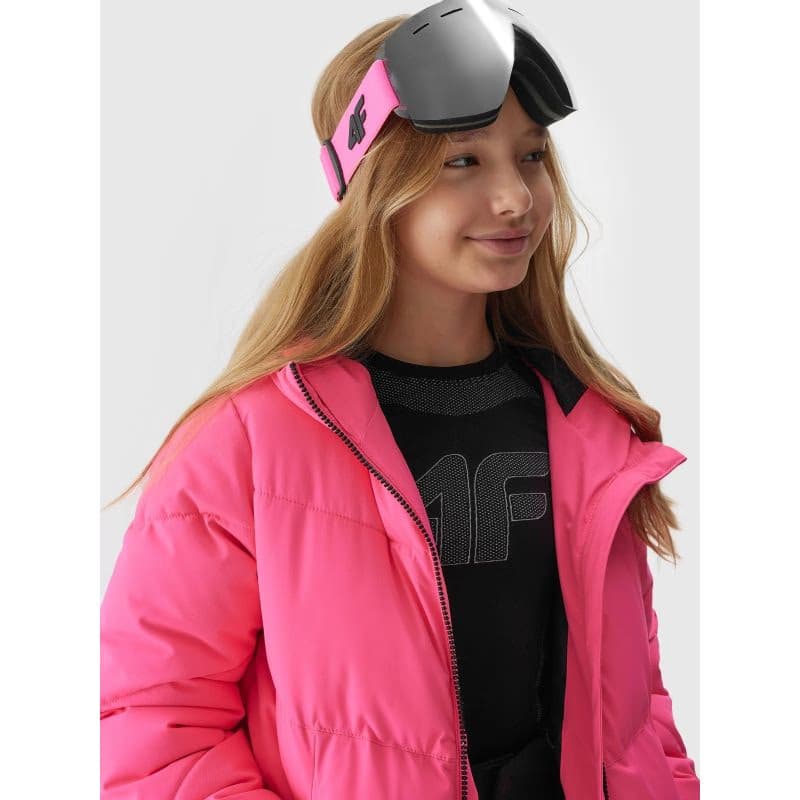 Dievčenská lyžiarska bunda 4F JUNIOR TECHNICAL JACKET-JAW23TTJAF293-55N-HOT PINK NEON 5