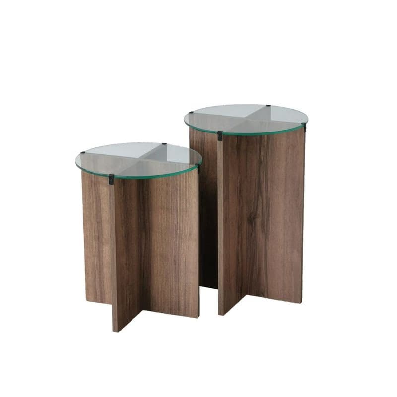 Sada odkladacích stolíkov (2 kusy) Lily - Walnut 2