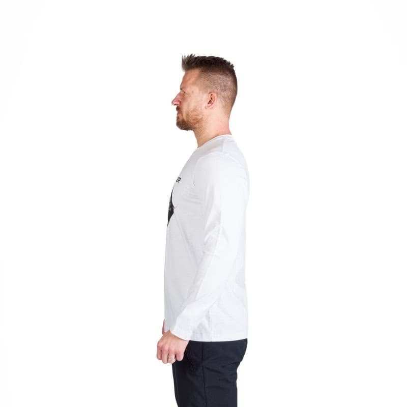 Pánske turistické tričko s dlhým rukávom NORTHFINDER CLAIR-377white 3