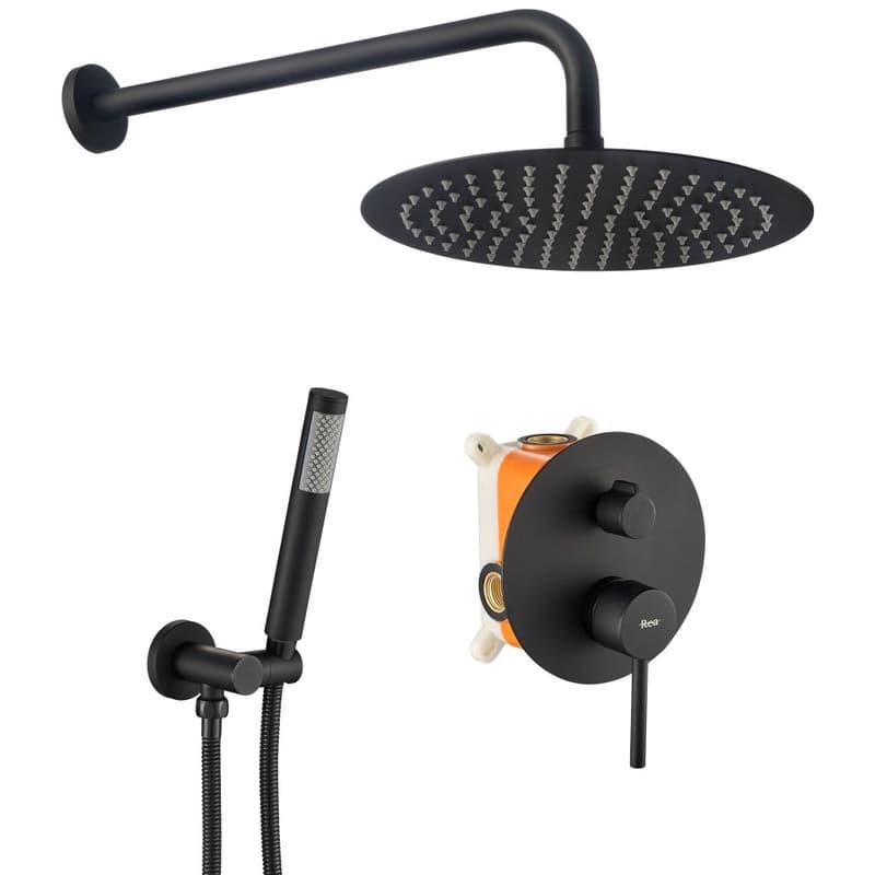 REA REA - Podomietkový sprchový set Lungo čierny REA-P4100
