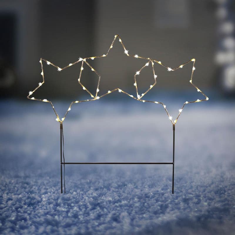 LED Záhradný zápich Tri hviezdy 1