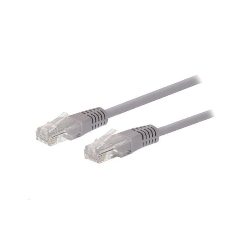 C-TECH kábel patchcord Cat5e, UTP, sivý, 1m 1