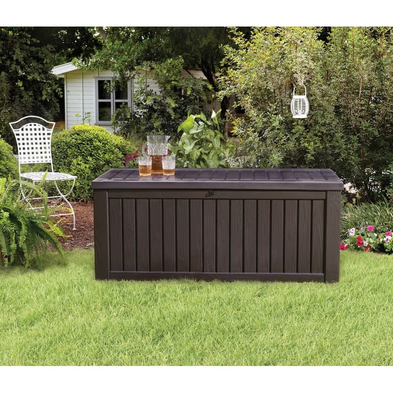 KETER Úložný box WOODROCK 570L | hnedá 4
