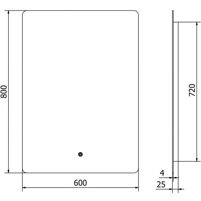 MEXEN - Sun zrkadlo s osvetlením 60 x 80, LED 6000K, 9807-060-080-611-00 6