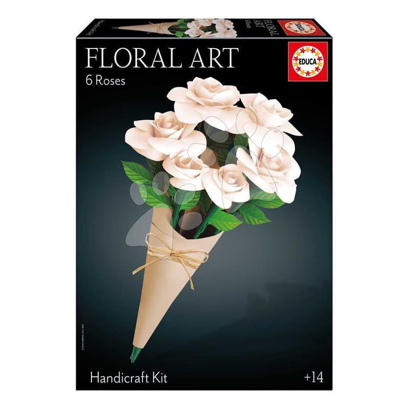 Kreatívne tvorenie Biele ruže Floral Art White Roses Educa poskladaj si vlastnú kyticu od 14 rokov 1