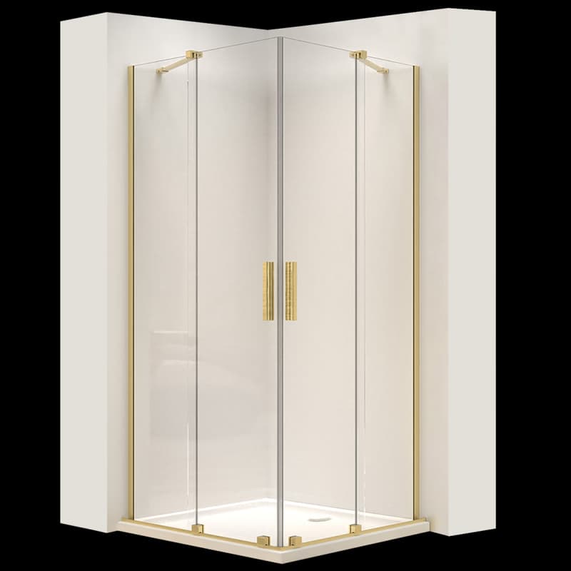 REA - Sprchová kabína Montana Double Gold Brush 90x90 REA-K6636 1