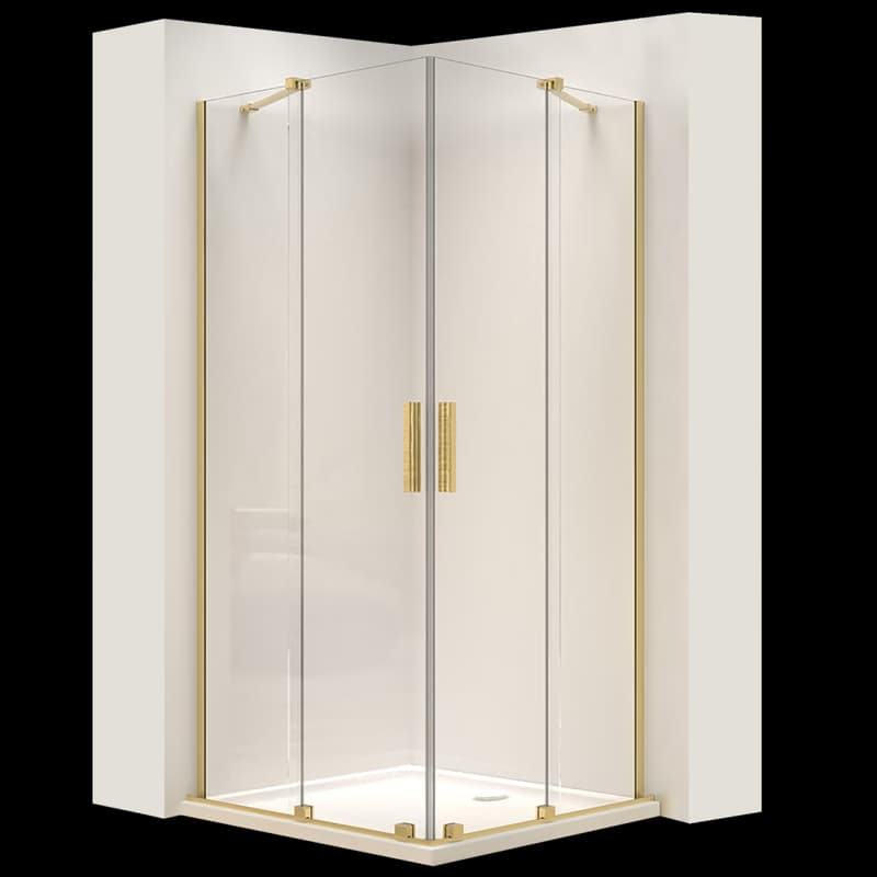 REA - Sprchová kabína Montana Double Gold Brush 90x90 REA-K6636 4