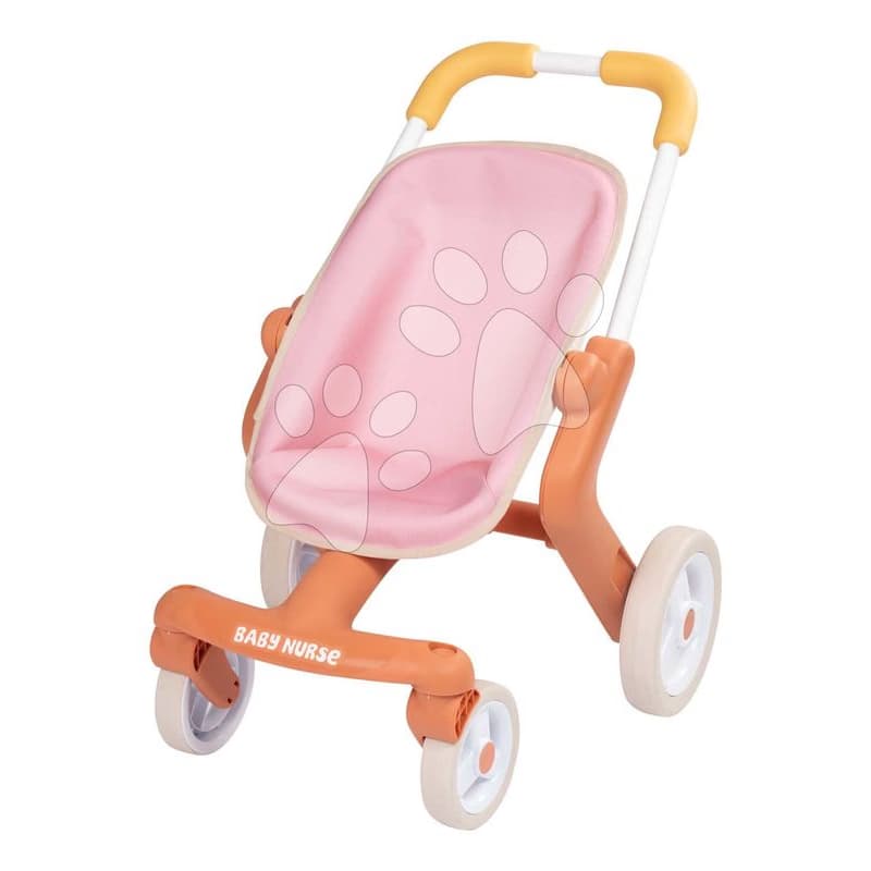 Kočík športový s otočnými kolieskami Pop Pushchair Soft Baby Nurse Smoby s textilným poťahom pre 42 cm bábiku výška rúčky 53 cm od 18 mes 1