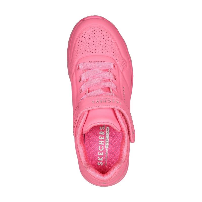 Dievčenská rekreačná obuv SKECHERS Uno Lite K neon pink 4