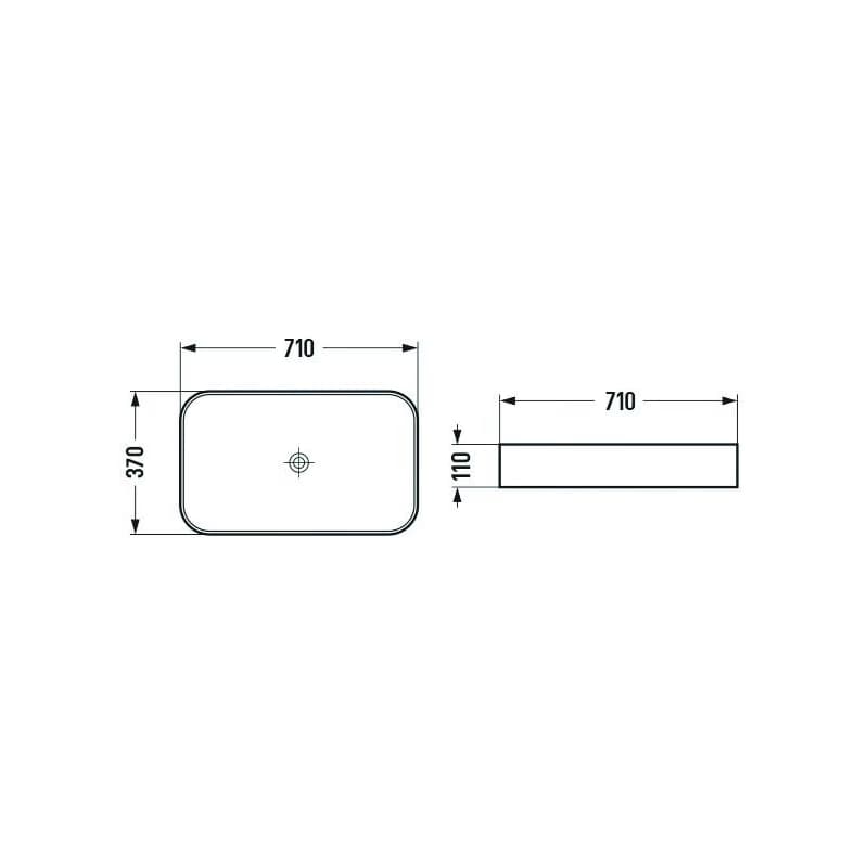 MEXEN - Vena umývadlo na dosku 60 x 37, biela 22196000 2