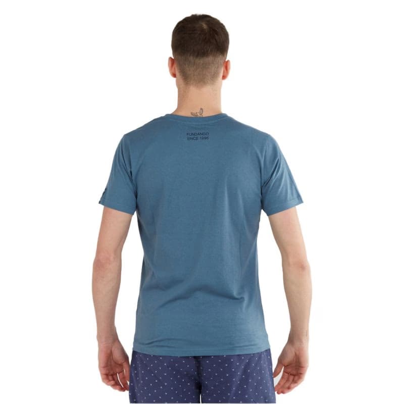 Pánske tričko s krátkym rukávom FUNDANGO Jaggy Pocket T-shirt-460-turkis 2