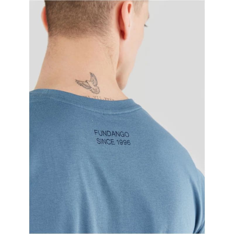Pánske tričko s krátkym rukávom FUNDANGO Jaggy Pocket T-shirt-460-turkis 4