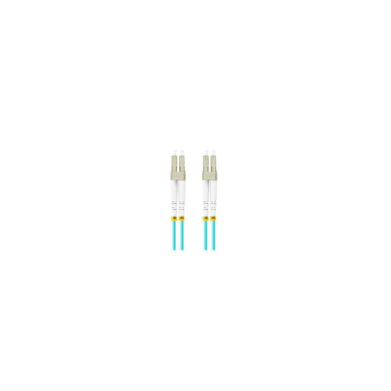 LANBERG optický patch cord MM LC/UPC-LC/UPC duplex 2m LSZH OM3 50/125 priemer 3mm, farba cyan 5