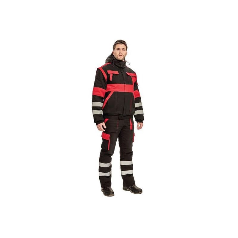 MAX WINTER RFLX bunda čierna/červená 64 1