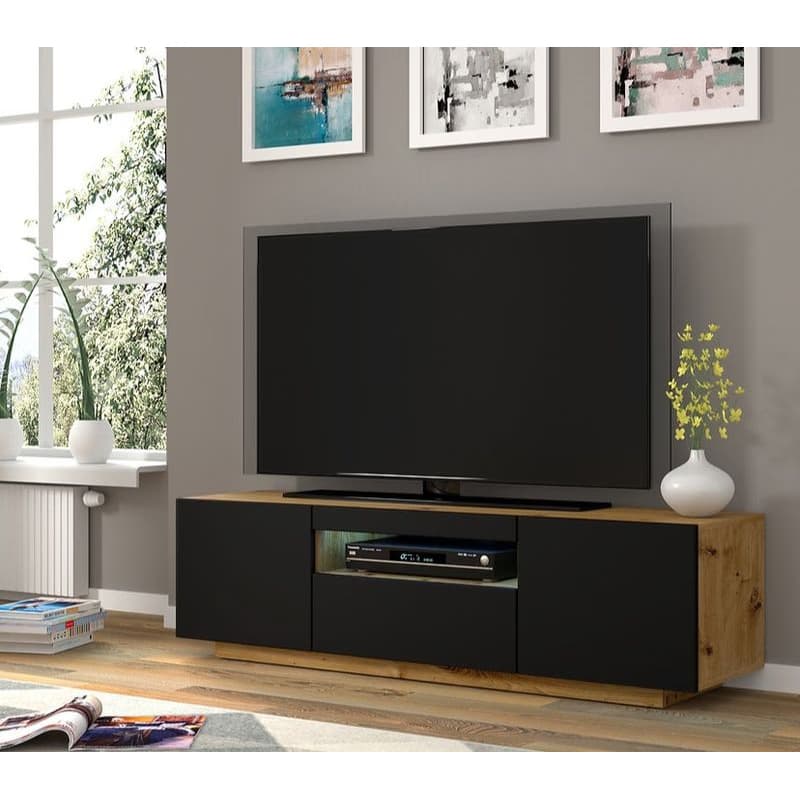 ArtBm TV stolík AURA 150 | dub artisan / čierna 3