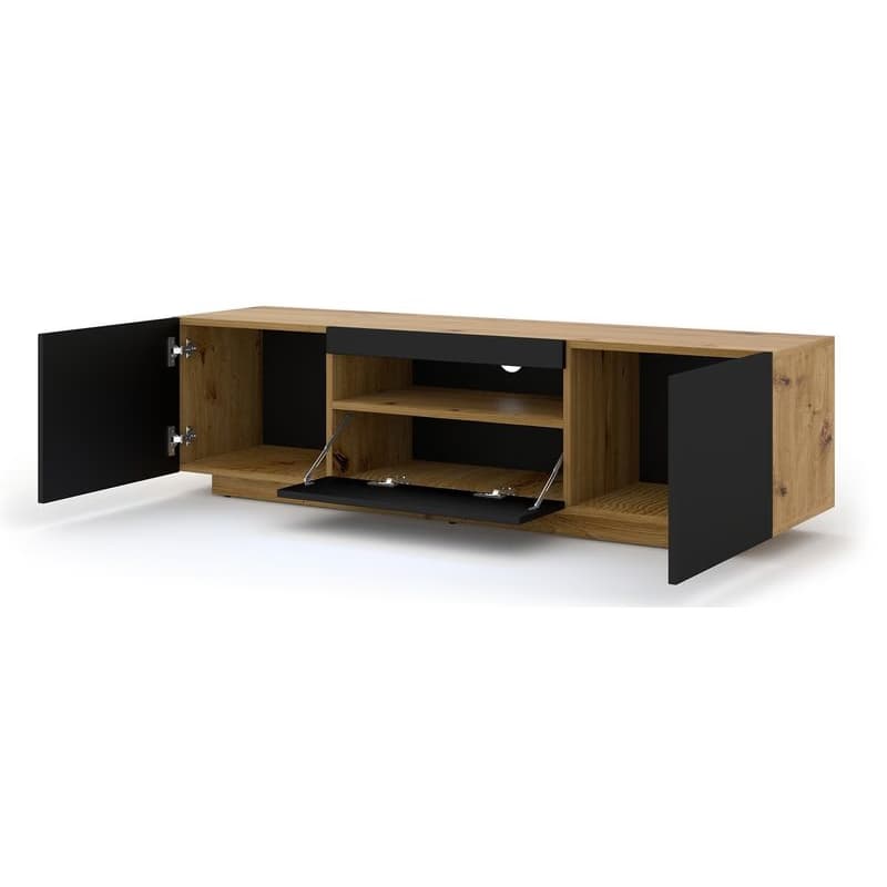 ArtBm TV stolík AURA 150 | dub artisan / čierna 5