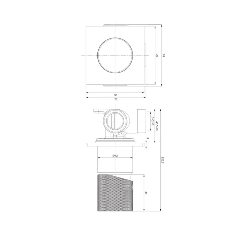OMNIRES - CONTOUR sprchová batéria podomietková chróm /CR/ CT8045CR 3