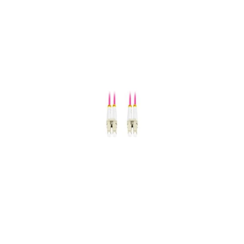 LANBERG optický patch cord MM LC/UPC-LC/UPC duplex 1m LSZH OM4 50/125 priemer 3mm, farba magenta 6