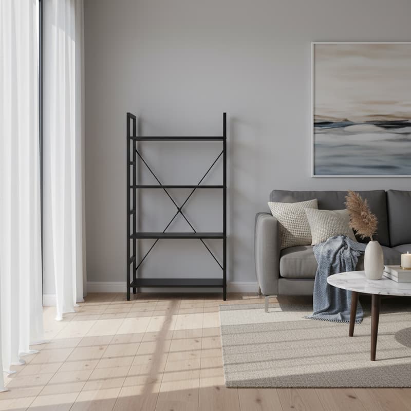 Signal Regál LOFT 4 | čierna 1