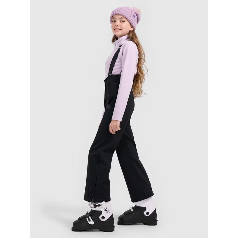 Dievčenské lyžiarske softshellové nohavice 4F JUNIOR TROUSERS 4FJRAW25TFTRF1263-20S 4