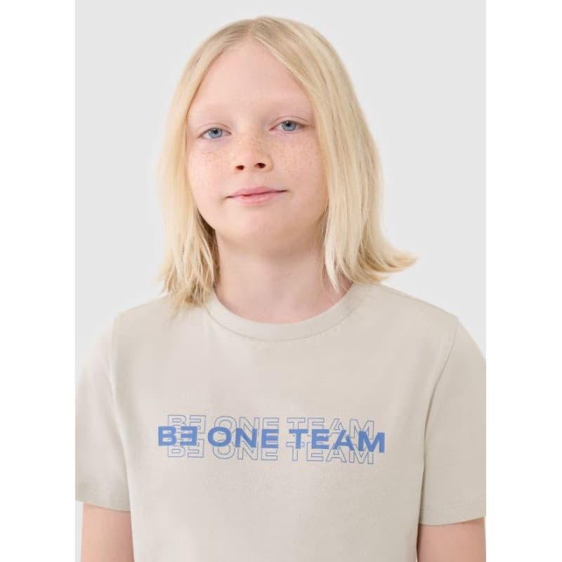 Chlapčenské tričko s krátkym rukávom 4F JUNIOR TSHIRT M2186-12S-CREME 2