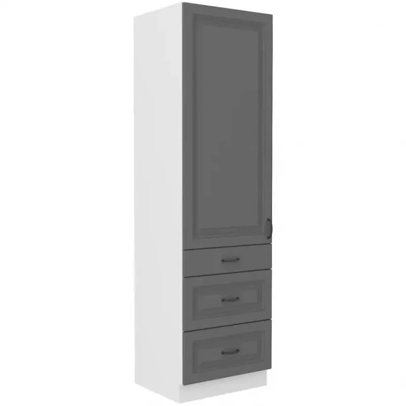 Kuchynská skrinka Stilo dustgrey/biely 60dks/210 3s 1f 1