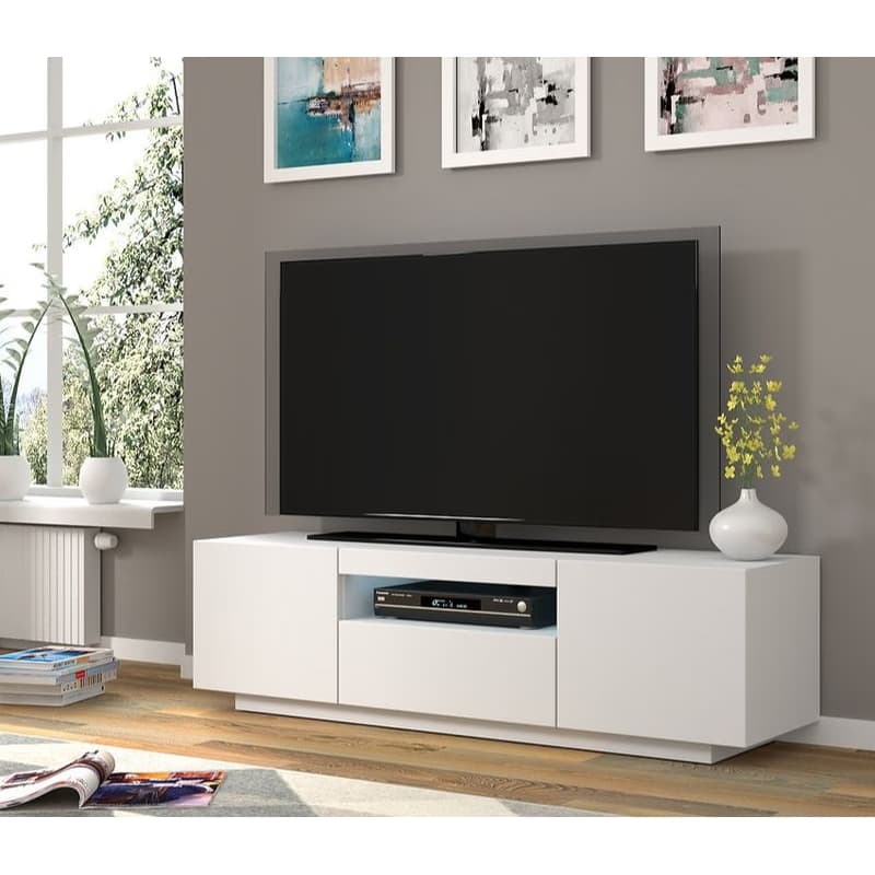 ArtBm TV stolík AURA 150 | biely mat 4