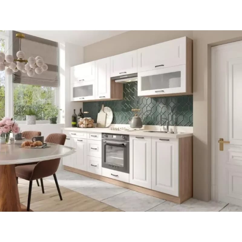 Kuchynská linka Smart 260 C Plus s pracovná doska Sonoma/Biely Mat 1