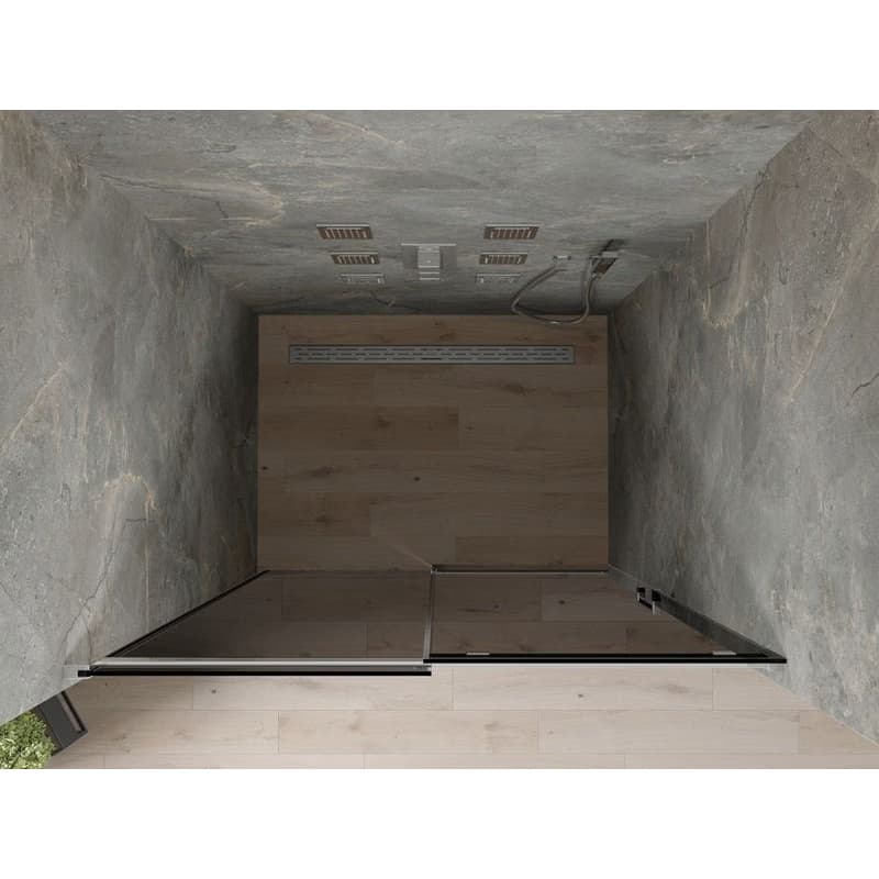 MEXEN - OMEGA posuvné dvere 120x190 cm 8 mm chróm, grey so sadou pre niku 825-120-000-01-40 6