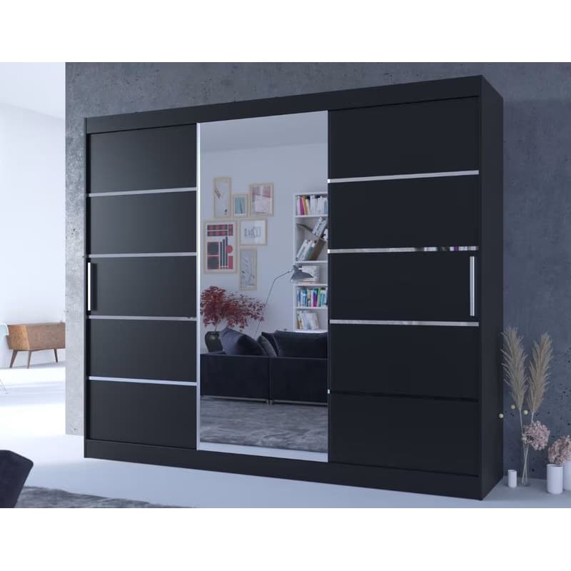 ArtAdrk Šatníková skriňa SALTO | čierna 250 cm 2