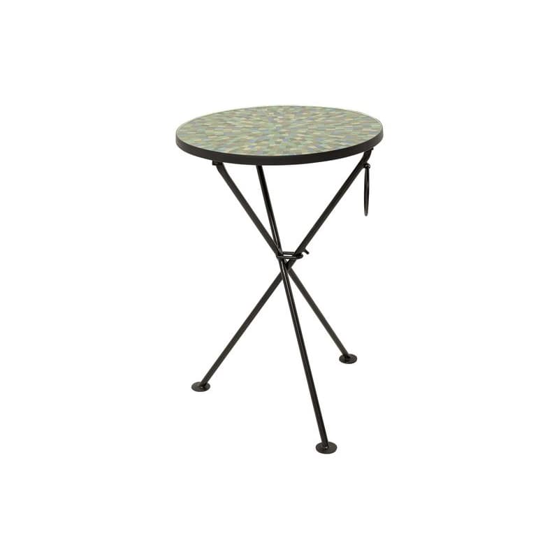 Clack Mosaic príručný stolík zeleno-modrý Ø35 cm 1