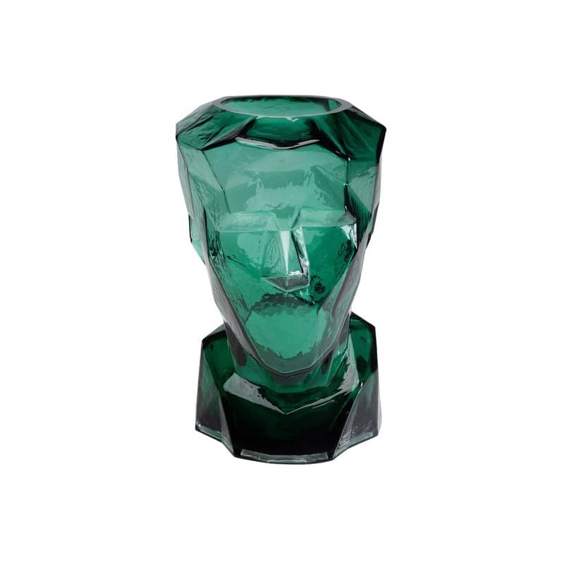 Prisma Face váza zelená 30 cm
