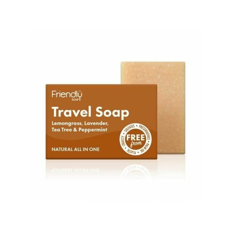 Friendly Soap Prírodné mydlo cestovné 3v1 citrónová tráva, levanduľa, tea tree, mäta 95 g 1